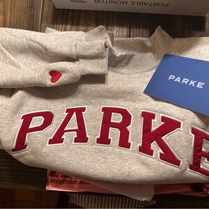 PARKE Valentine’s Day Classic Grey + Crimson S/M NWT